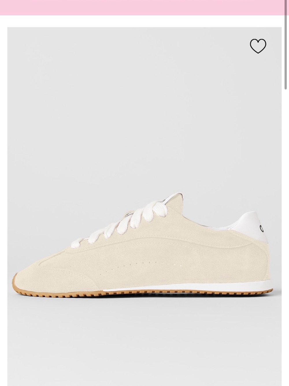 ALO Yoga Women's Suede Sneaker - Cream & White
